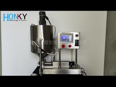 Desktop massage cream paste syringe filling machine with servo ceramic piston pump for syringe