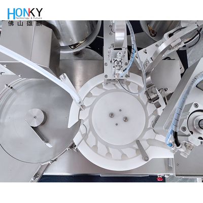 Desktop Automatic 10ml Glass Vial Filling Capping Machine With Automatic Cap Loading Function For Pharma Industry