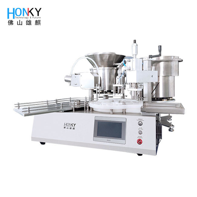 Desktop Automatic 10ml Glass Vial Filling Capping Machine With Automatic Cap Loading Function For Pharma Industry