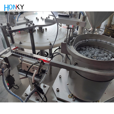 Rotary Type High Viscosity Paste Syringe Tube Filling And Capping Machine Full Automatic 35Bpm