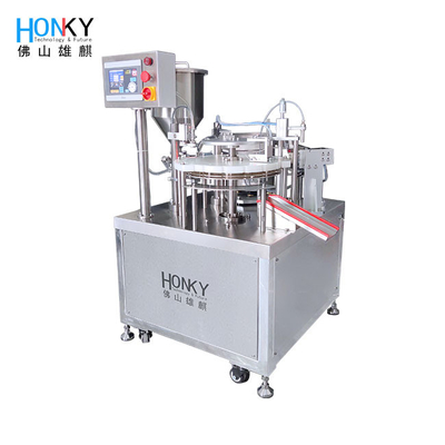 Rotary Type High Viscosity Paste Syringe Tube Filling And Capping Machine Full Automatic 35Bpm