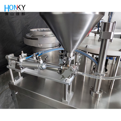 Rotary Type High Viscosity Paste Syringe Tube Filling And Capping Machine Full Automatic 35Bpm