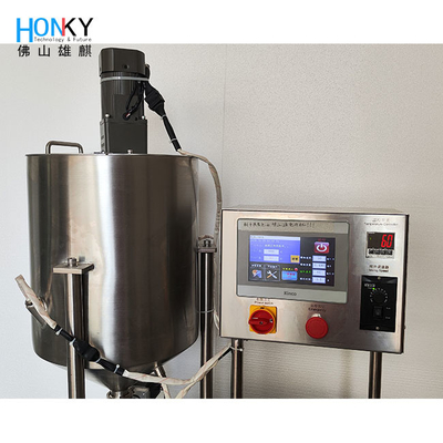 Desktop Gel Syringe Filling Machine With Servo Ceramic Piston Pump And Heating Hopper For Massage Cream Paste Filling