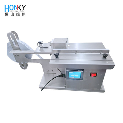 Manual Small Box Corner Labeling Machine With Transparent Label Sensor For Transparaent Label Box