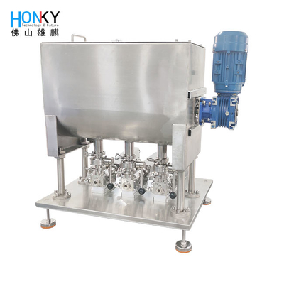 High Speed Multiple Heads Bottle Filling Machine With Ceramic Piston Pump High Precision For Cream Paste Filling