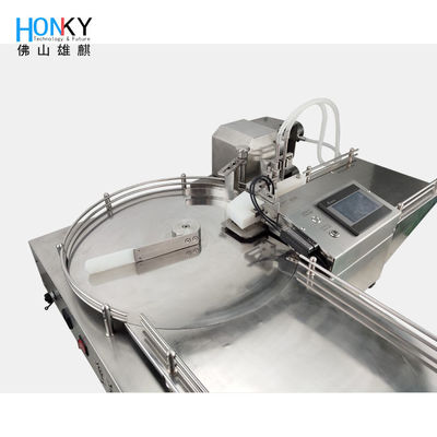 30ml Round Bottle Table Top Liquid Filling Machine Semi Automatic With Ceramic Piston Pump For Liquid Filling