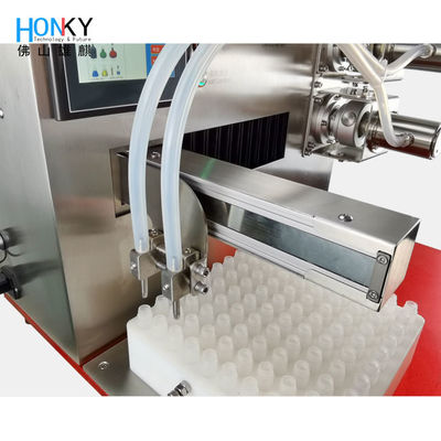 Desktop X-Y Axis Vape Oil Liquid Filling Machine With Diving Filling Function And 60-80 Bottles / Min Speed