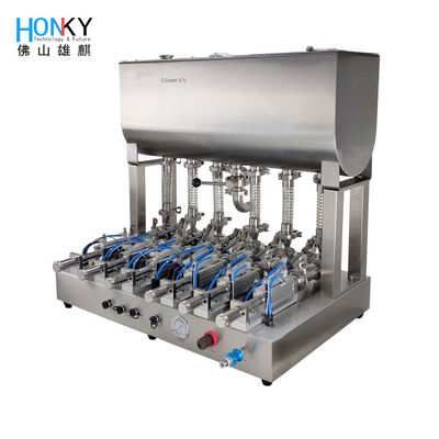 6 Lanes Ceramic Piston Pump Filling Machine With 190 KGS Weight And ≦±0.25% Filling Accuracy For High Precision Paste Filling