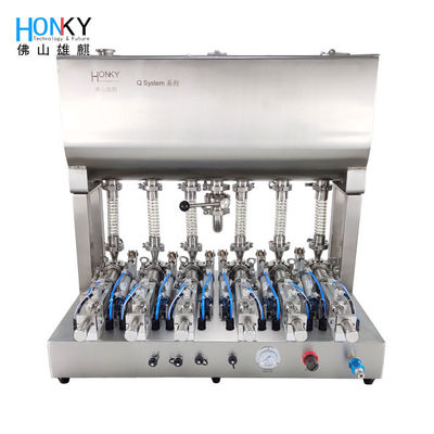 6 Lanes Ceramic Piston Pump Filling Machine With 190 KGS Weight And ≦±0.25% Filling Accuracy For High Precision Paste Filling