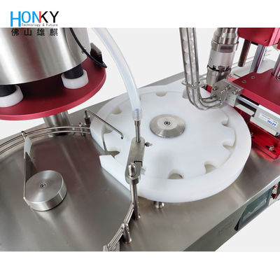 Desktop Automatic 2ml Bio-Reagent Liquid Vial Filling And Capping Machine With Cap Loading Function For Clean Bench Using