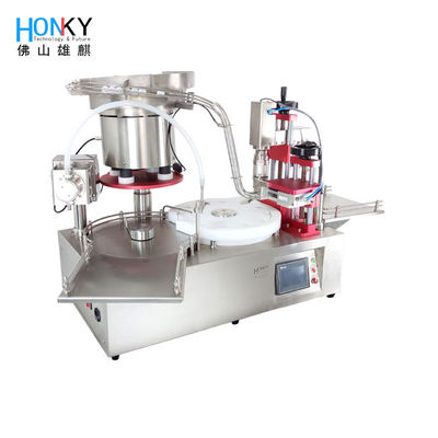 Desktop Automatic 15ml Essential Oil Bottle Filling And Capping Machine With Cap Feeding Function