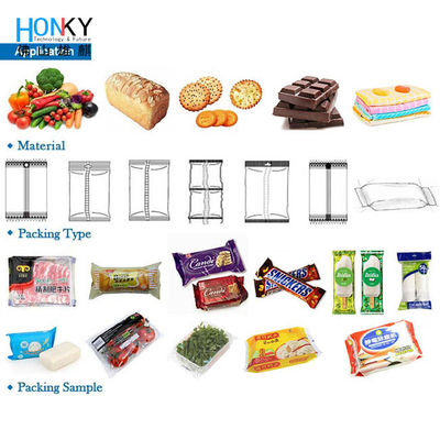 Up-Paper Horizontal Packing Machine For Packaging Regular Objects Biscuits Pies Chocolates Bread Moon-Cakes