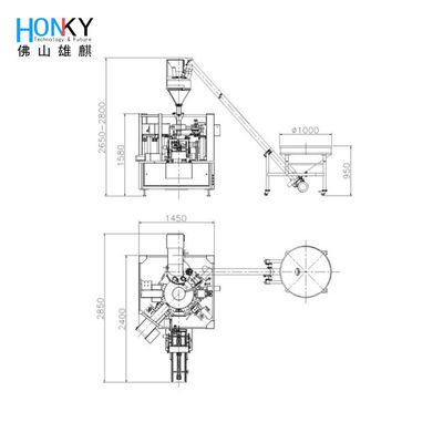 Rotary 40 BPM Filling Packing Machine For Premade Bag Pouches