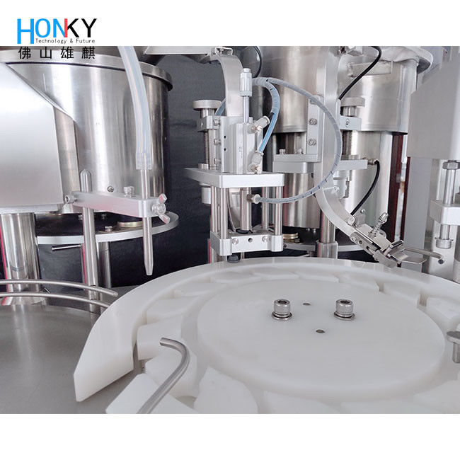Desktop Automatic Vial Filling Capping Machine with High Precision Ceramic Pump 25-30 Bottle Per Minute GMP Certified