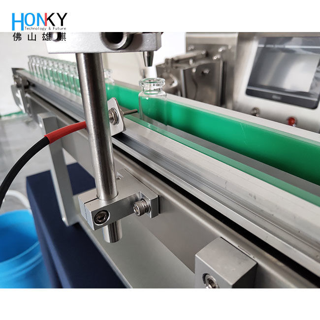 Desktop Type Small Batch Manufacturing Liquid Cream Filling Machine Withc Conveyor For Cosmetic Small Batch Packing