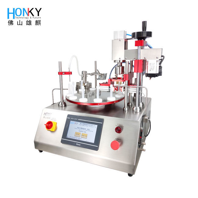 Desktop Semi-Automatic Essential Oil Filling Machine With Ceramic Piston Pump For High Precision Cosmetic Oil Packing