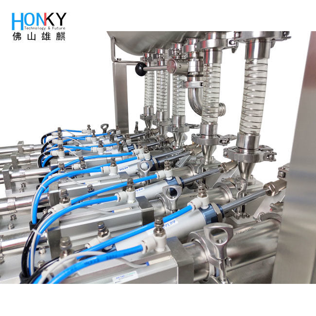 6 Head Lotion Cream Paste Filling Machine with Ceramic Pump for 4-25ml Bag Packing