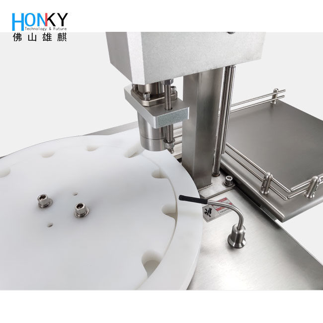 Desktop 5ml Vial Automatic Filling and Capping Machine with Air Crimping Function at 25 BPM