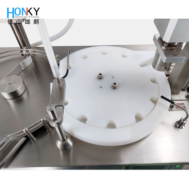 Desktop Automatic 30ml Glass Vial Filling and Capping Machine with 26 BPM Speed and 304 Stainless Steel Frame