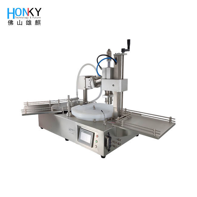 Semi Automatic 1500 BPH Vial Capping Machine With Ceramic Filling Pump and 304 Stainless Steel Construction