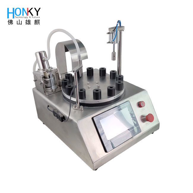 2ml Perfume Vial Filling Machine with Ceramic Pump and 30-40BPM Speed for Precise Desktop Filling