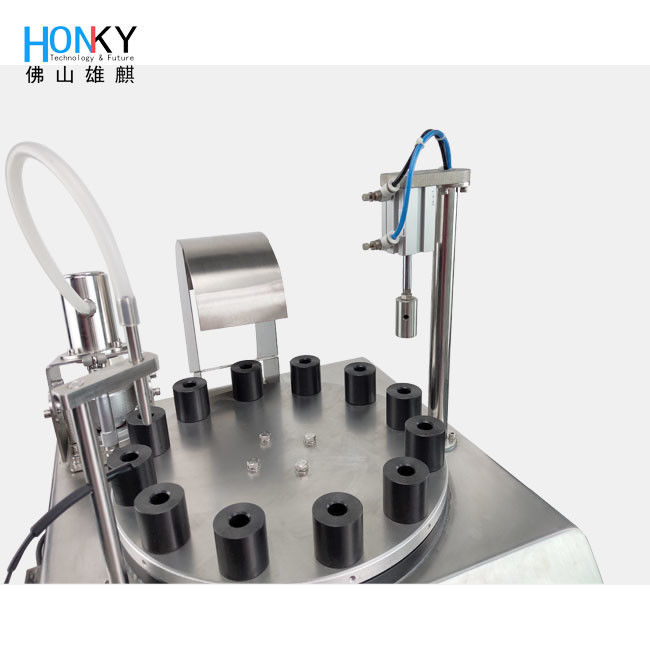 Desktop Semi-Auto Perfume Vial Filling Machine with 2ml Filling Range Ceramic Pump and 34 b/m Speed