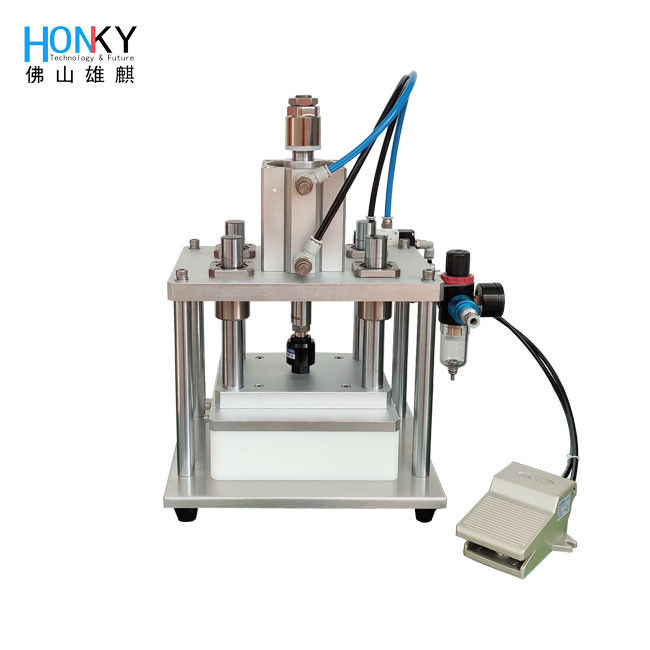Manual Pneumatic Capping Machine with 3600 BPH Speed, Pneumatic Control System, and Adjustable Gripper Head for Flat Cap Sealing