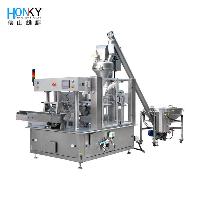 Automatic Doypack Packing Machine for Standup Pouch with 10-60 Bags per Minute Speed and Stainless Steel 304 Construction