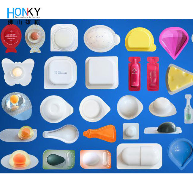 Automatic Thermoforming Blister Packing Machine with 1200-2400pcs/hour Speed AC 380V Power and 13 Months Warranty