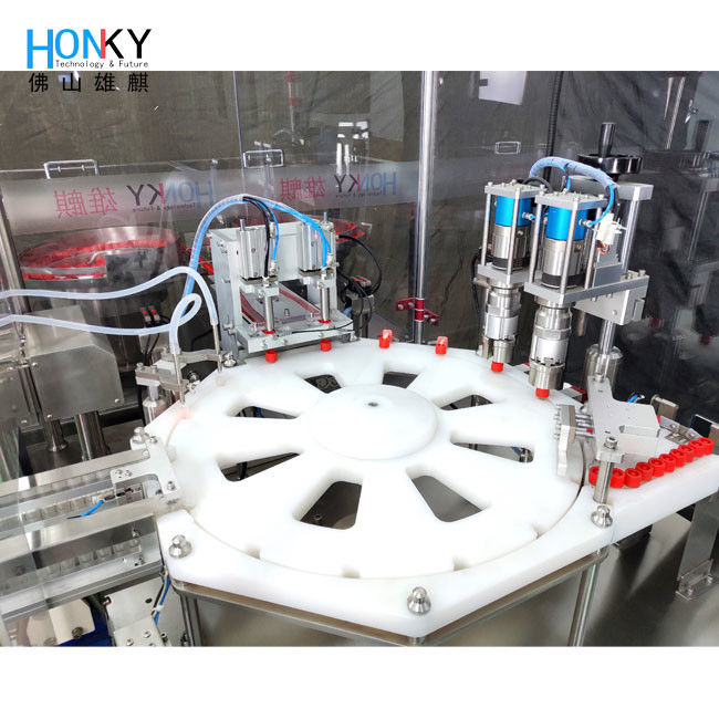 Full Automatic Essential Oil Filling And Capping Machine With PLC Control 40 Bottle per minute For Cosmetic Packing CE and ROHS Certified