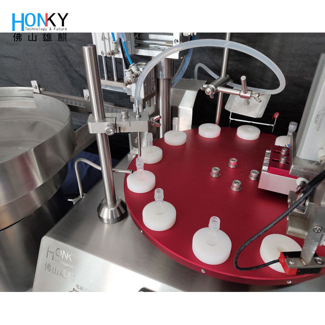 Desktop Automatic Small Vial Liquid Filling Machine with Ceramic Piston Pump 2400 BPH 304 Stainless Steel
