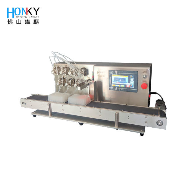Desktop Diagnostic Reagent Liquid Filling Machine with Ceramic Pump 100 PCS/min and 304 Stainless Steel Construction