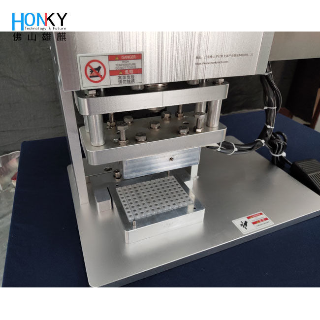 Desktop Extraction Bottle Foil Sealing Machine with Adjustable Temperature 80℃~170℃ and 30 PCS/Minute Speed for Reagent Bottles