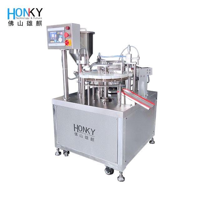 Rotary Type High Viscosity Paste Syringe Tube Filling And Capping Machine Full Automatic 35Bpm