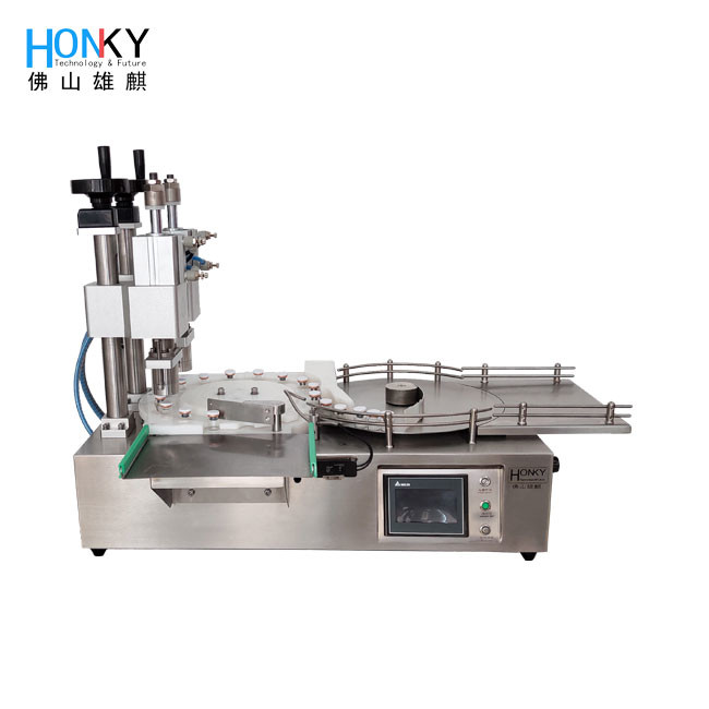 Desktop Dual Head 10ml Glass Vial Capping Machine With Air Crimp Function