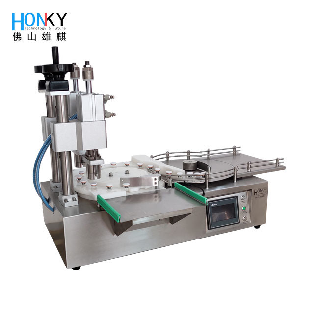 Desktop 10ml Vial Capping Machine Double Head  For Lyophilization Vial Capping