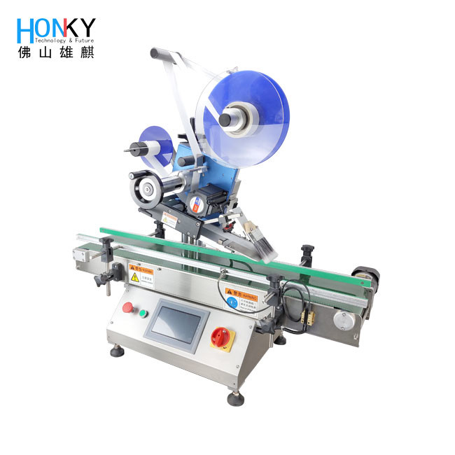 Desktop Automatic Flat Surface Plane Labeling Machine With Adhesive Sticker Label Printer For Bag Box Bottle Card