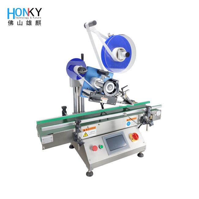 Desktop Automatic Flat Surface Plane Labeling Machine With Adhesive Sticker Label Printer For Bag Box Bottle Card