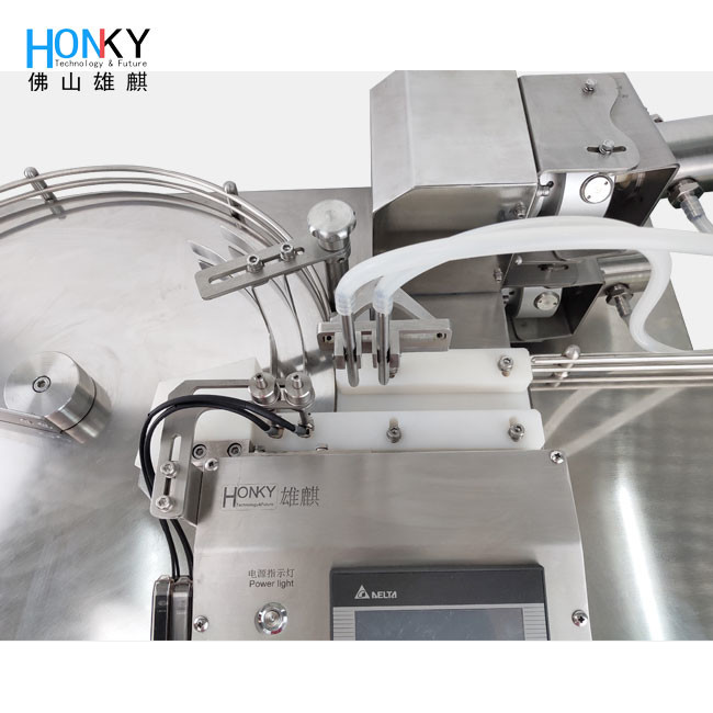 30ml Round Bottle Table Top Liquid Filling Machine Semi Automatic With Ceramic Piston Pump For Liquid Filling