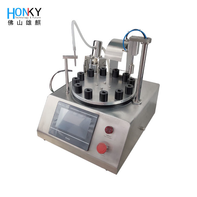 Mini Size Desktop Bottle Filling And Capping Machine With Mold Customizing For Perfume Sample Liquid Filling High Precision