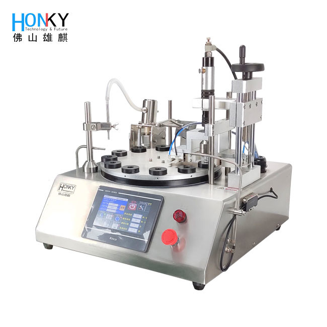 Desktop 30Bpm Automatic Filling And Capping Machine With Ceramic Piston Pump For High Precision Small Volume Bottle Fill