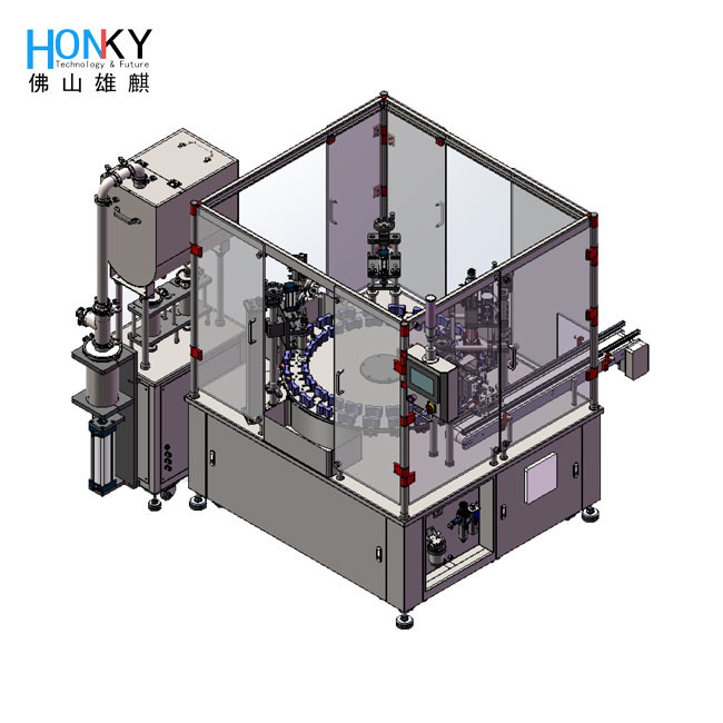 Automatic Detergent Liquid 500ml Bottle Cream Paste Filling Capping Machine With Servo Capping System For Cream Paste Packing