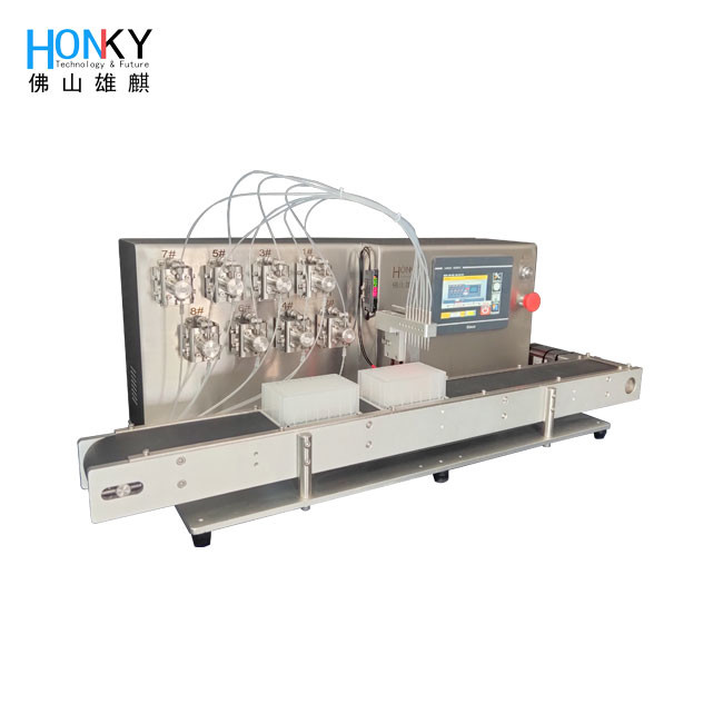 Desktop Lab Using Multiple Heads Deep Well Plaste Filling Machine With High Precision For Bio Regent Liquid Filling
