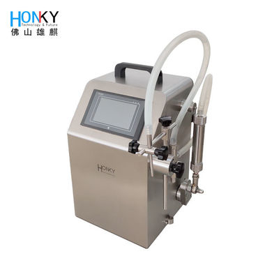 Desktop Portable 10ml Perfume Liquid Filling Machine with High Precision Piston Pump PLC Control and Stainless Steel Construction