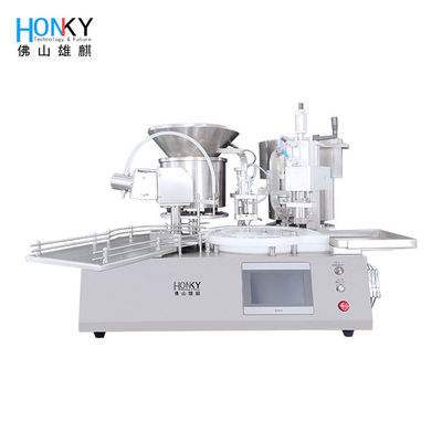 Desktop Automatic 5ml Vial Filling Capping Machine With 30 Bottle Per Minute Speed And 304 Stainless Steel Construction