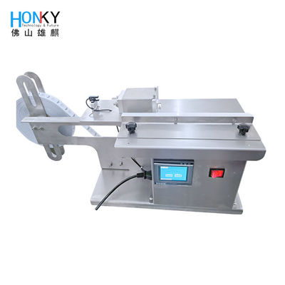 Desktop Small Box Corner Labeling Machine with 50-60 Pcs per Minute Speed, Touch Screen and Manual Operation, Stainless Steel and Aluminum Alloy Construction