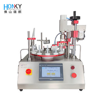 Desktop Vial Capping Machine with High Precision Ceramic Pump for 2400 Bottles Per Hour and 304 Stainless Steel Construction