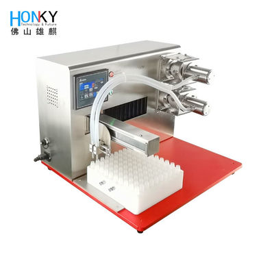 High Precision Ceramic Pump Desktop Filling Machine for Small Vials with Dual-Head Filling at 80 Per Minute