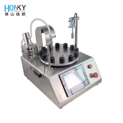 Desktop Semi-Auto Perfume Vial Filling Machine with 2ml Filling Range Ceramic Pump and 34 b/m Speed